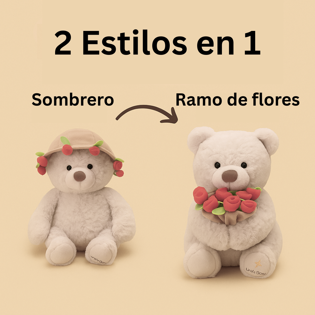 BloomBear™ – Osito convertible con ramo de flores